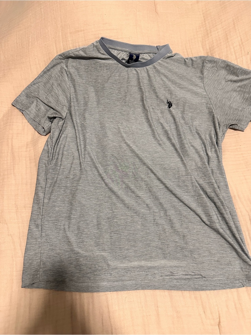 U.S. Polo Assn. Men’s Light Gray Crew Neck Short Sleeve Tee